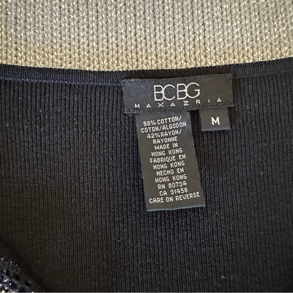 BCBG Black Beaded Top - Picture 6 of 6